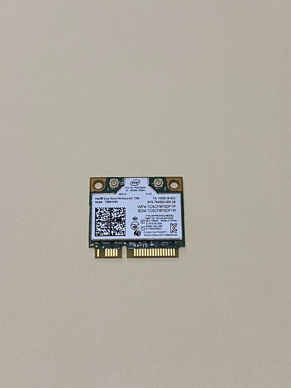 Intel 7260HMW Dual Band Wireless WiFi Card