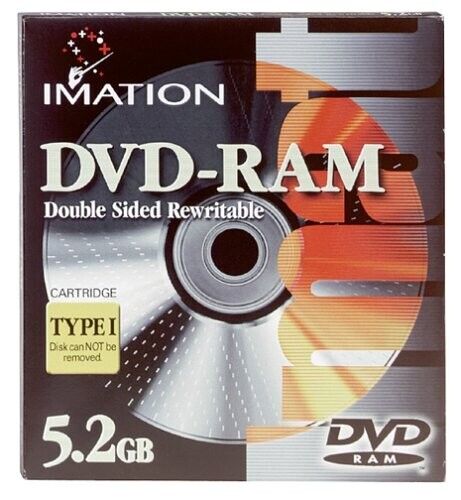 Imation 5.2GB DVD-RAM double sided rewritable TYPE 1 New
