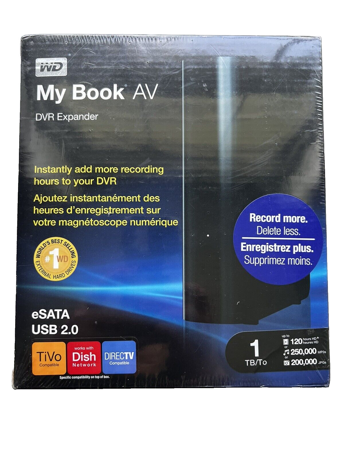 WD My Book AV DVR Expander 1TB USB 2.0 & eSATA Hard Drive - New in Box Sealed