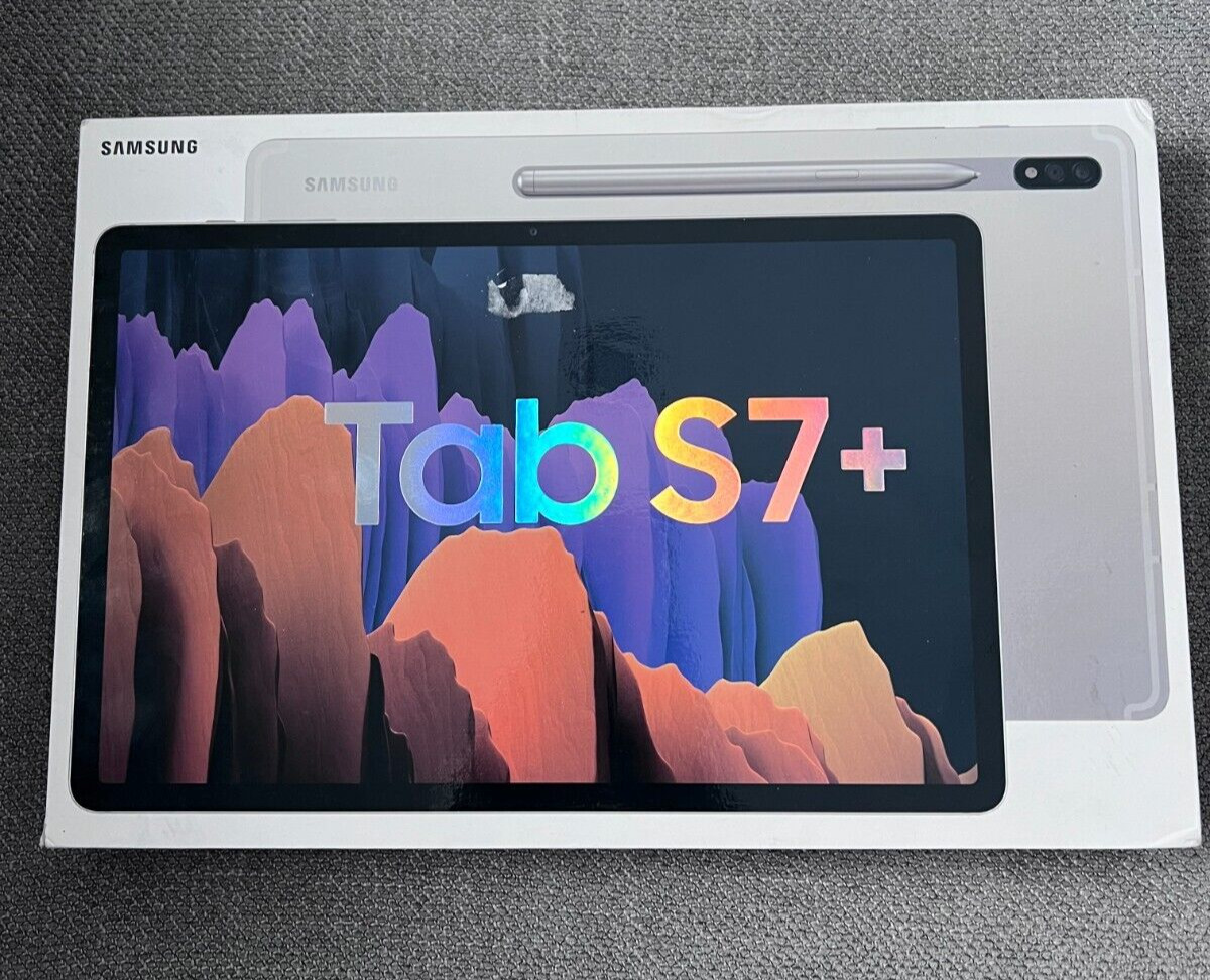 NEW Samsung Galaxy Tab S7+ 256GB, Wi-Fi, 12.4 in - Mystic Silver (SM-970)