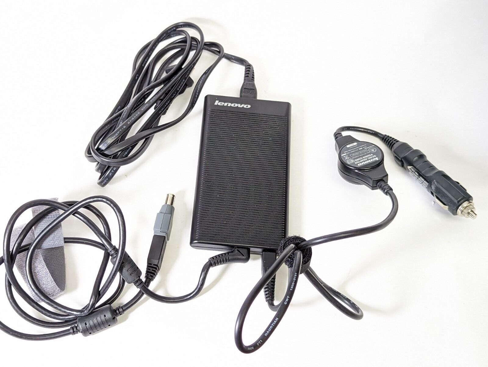Lenovo 90W Ultra Slim AC/DC Combo Adapter w/ Power Cable 41R0140