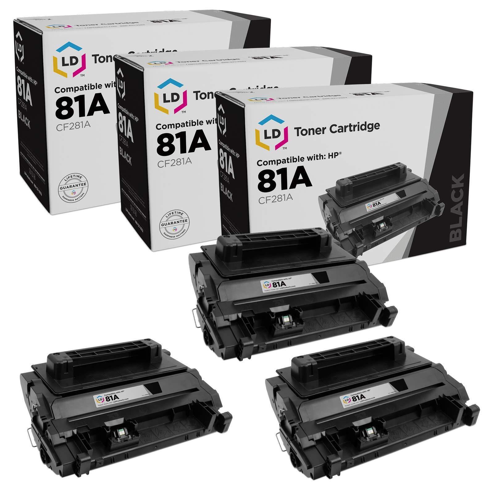 LD 3PK Compatible Toner Cartridge for HP CF281A 81A LaserJet M604 M605 M606 M630