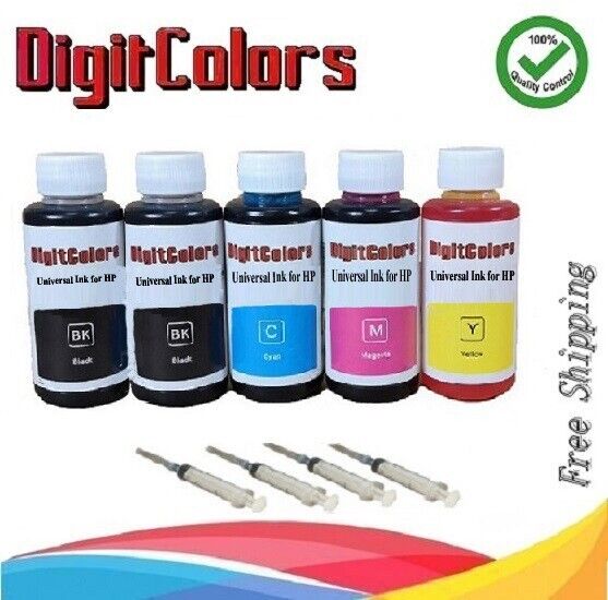 500ml 4 color bulk refill ink kit w syringe for ALL HP printers inkjet Printers