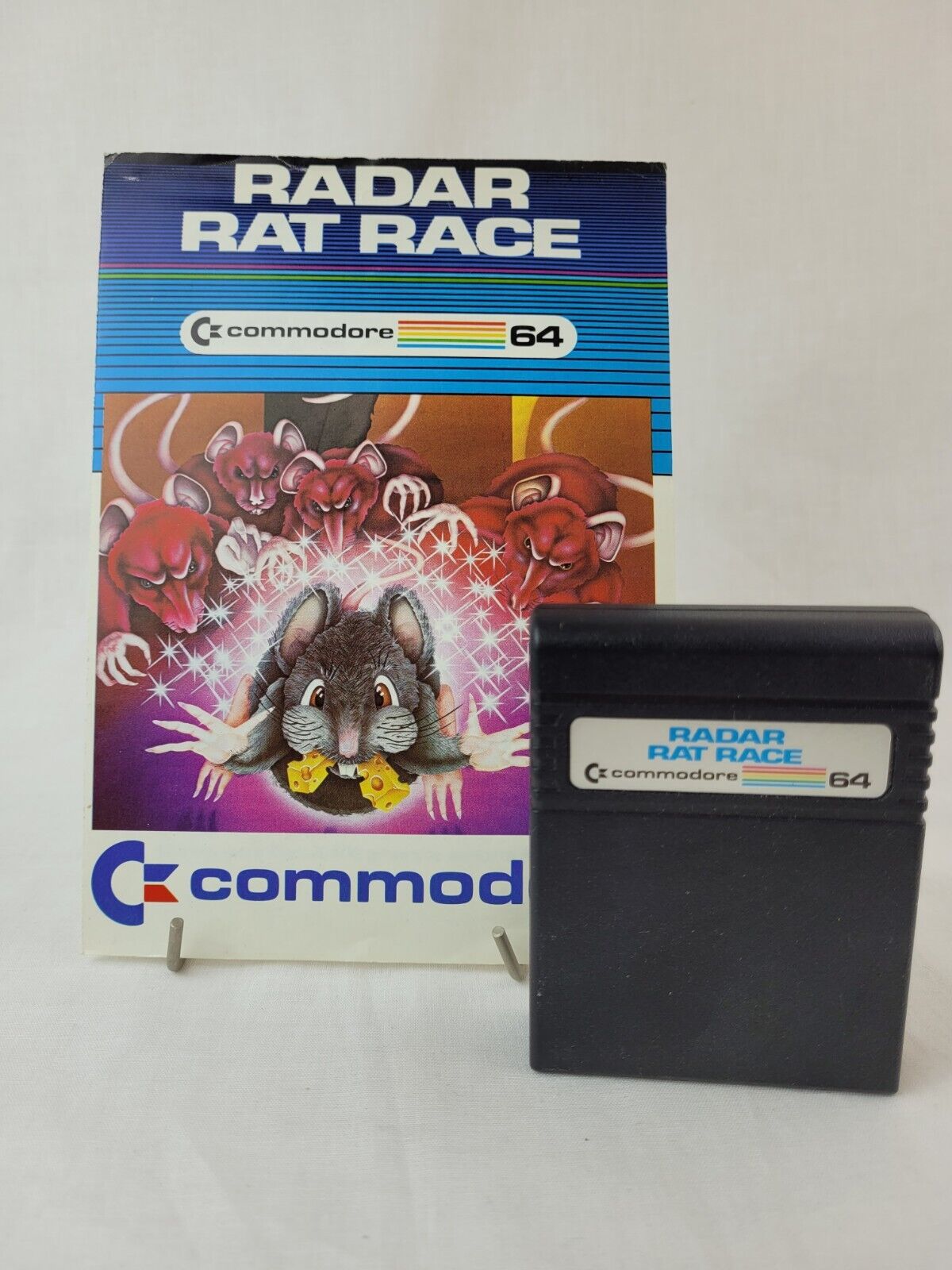 Commodore 64 Radar Rat Race Game Cartridge and Manual Untested