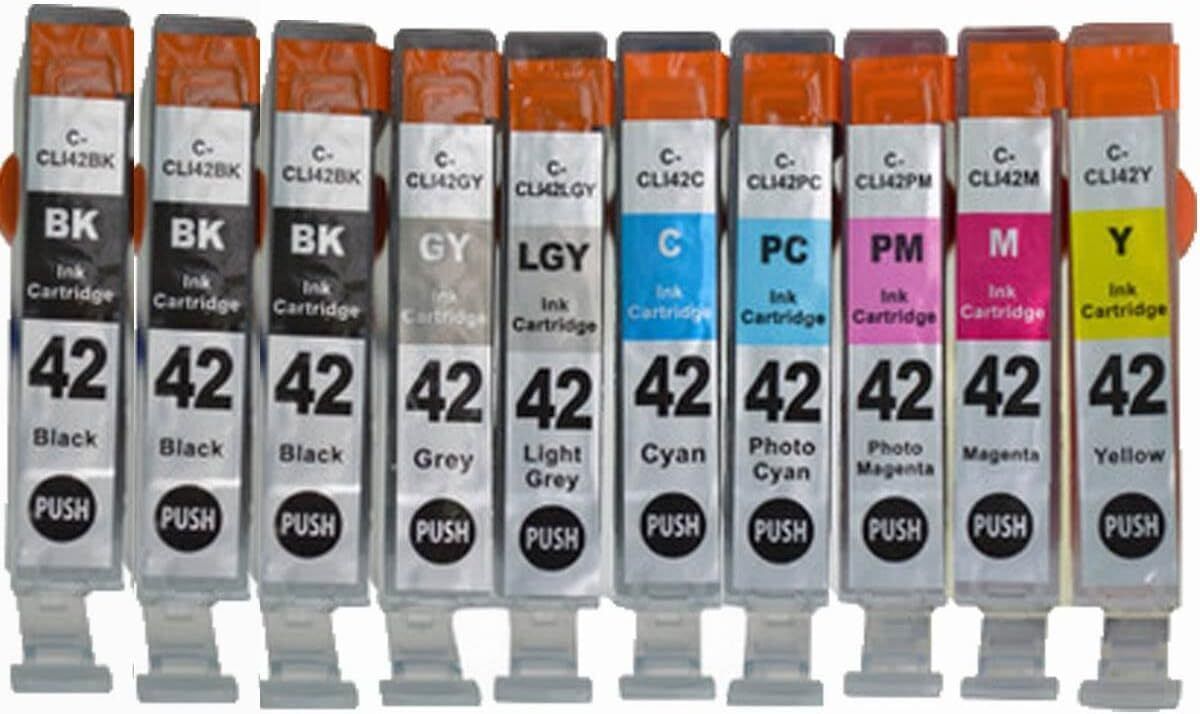 10-Pack CLI-42 Compatible Ink Cartridges for Canon PIXMA PRO-100