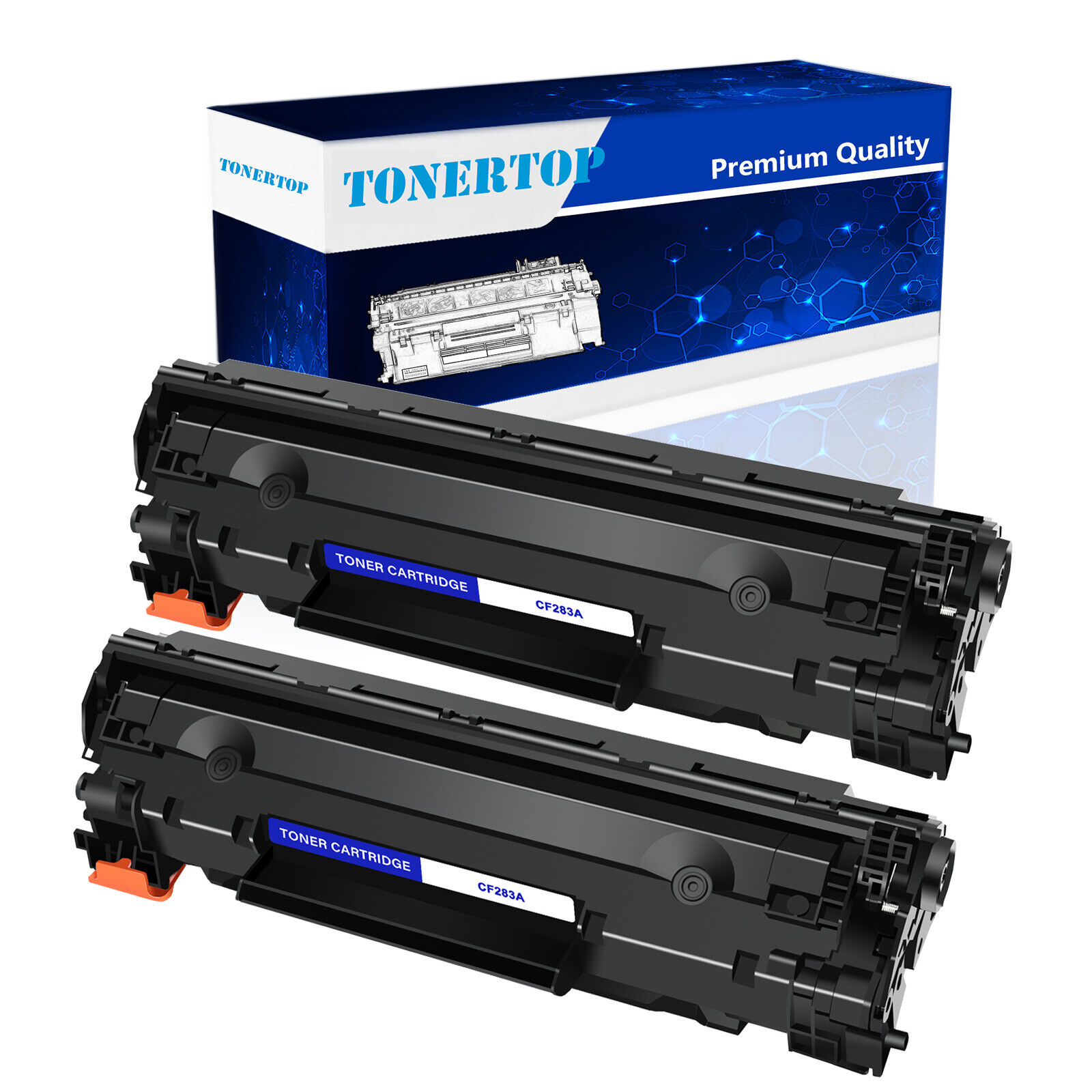 2 PK Premium CF283A 83A Toner Cartridge For HP LaserJet Pro MFP M125nw Printer
