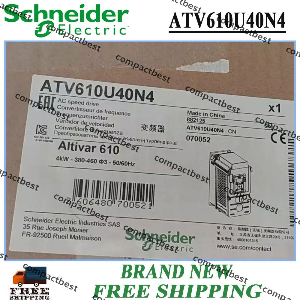 1PC NEW Schneider Electric ATV610U40N4 4KW Schneider Frequency Converter