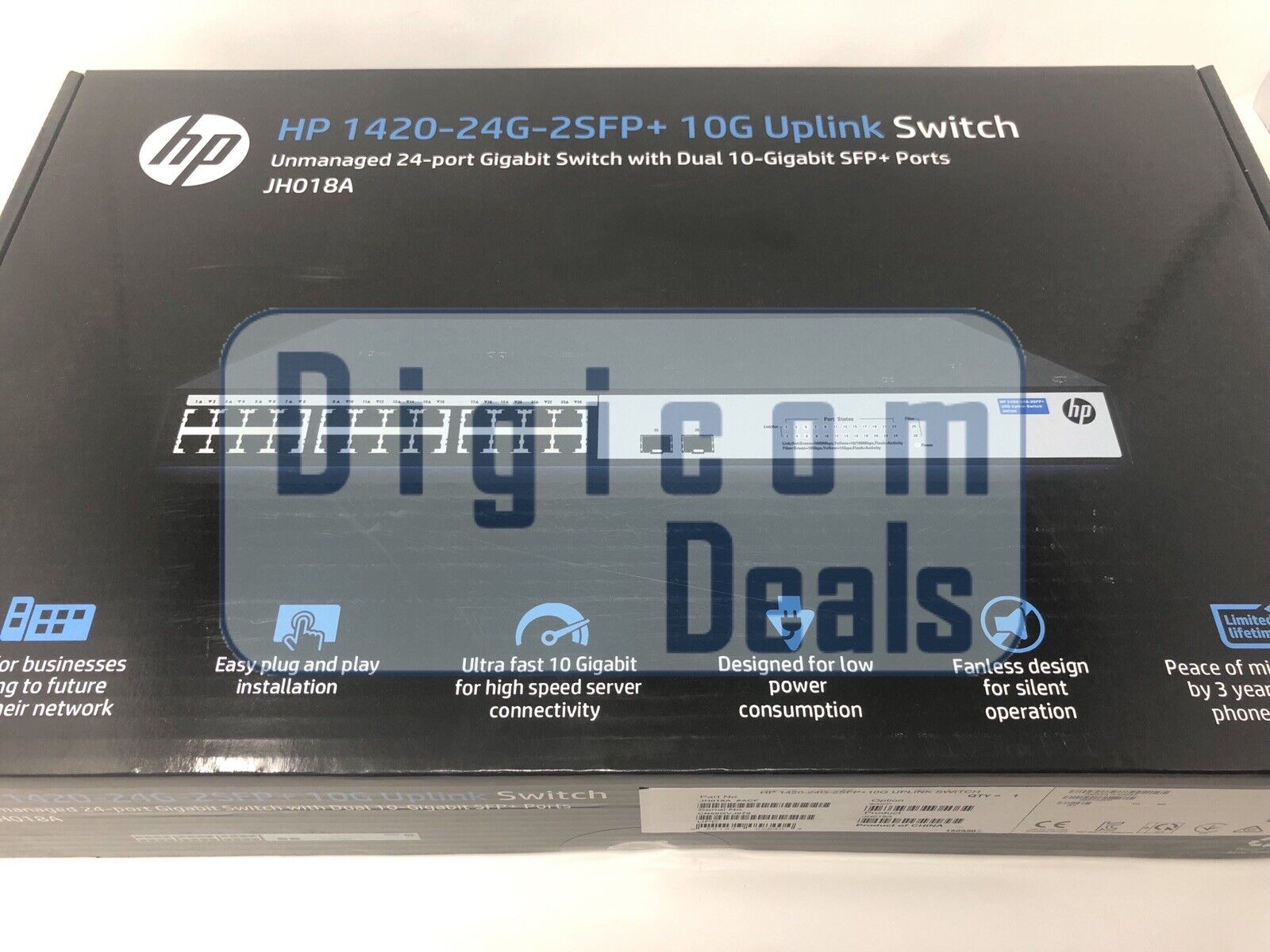 NEW RETAIL F/S JH018A HPE OfficeConnect 1420 24G 2SFP+ Switch