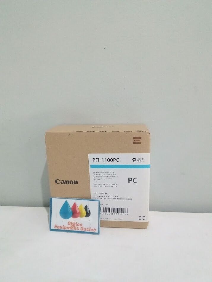 Canon PFI-1100PC Photo Cyan Ink Tank Exp 2019