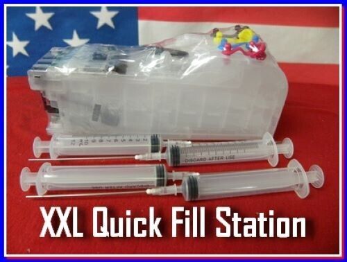 Compatible Brother XL LC3011, LC3013 Empty XL Quick Fill Station Includes COC Sm