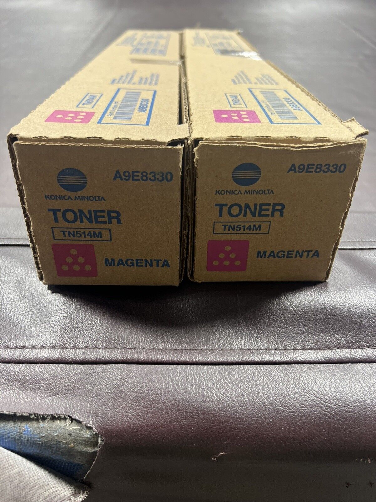 Genuine Konica Minolta TN514M (A9E8330) Magenta Toner Cartridge - NEW  Qty:2