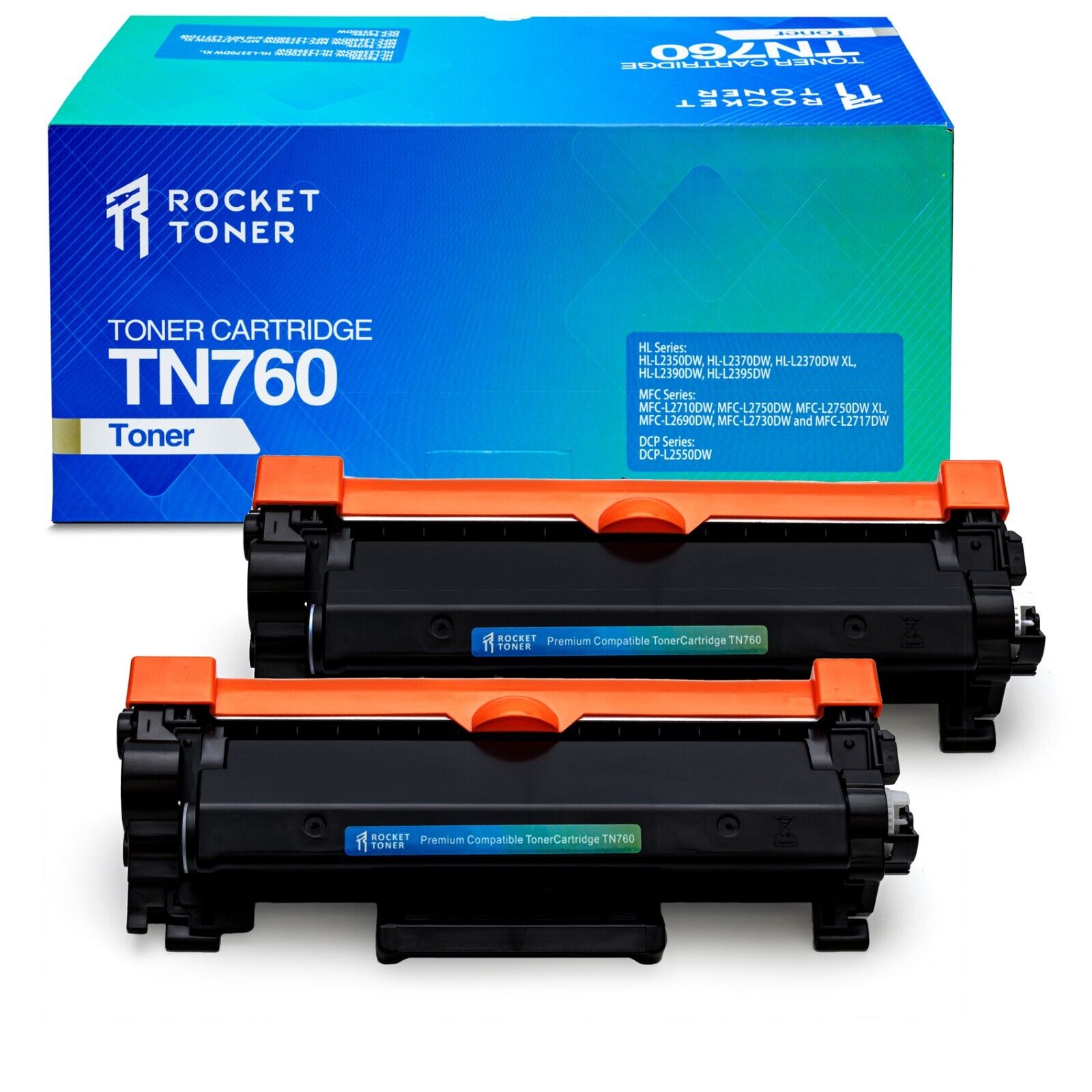 TN760 Toner Cartridge Compatible with Brother Printers – 2-Pack Replacement Tone
