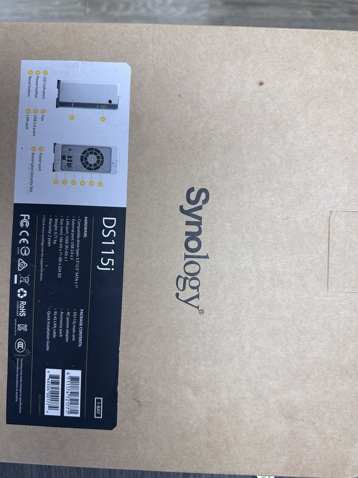 Synology DiskStation DS115J NAS Network Attached Storage