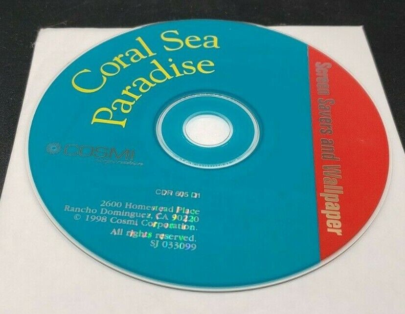 Vintage PC Software Coral Sea Paradise Cosmi 1998
