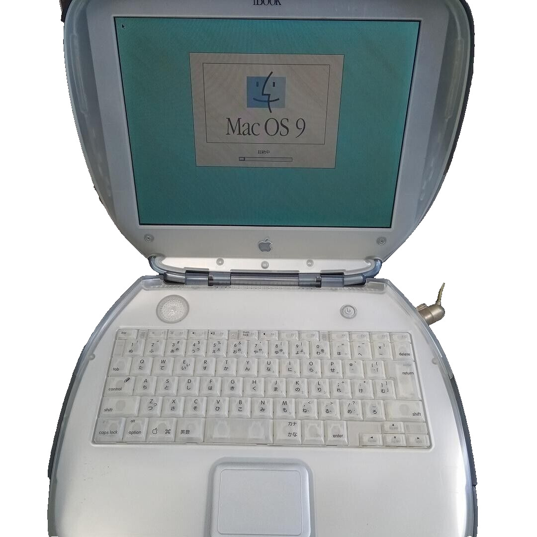 Working Vintage Apple M2453 iBook G3 Clamshell Blueberry  RAM Mac OS 9