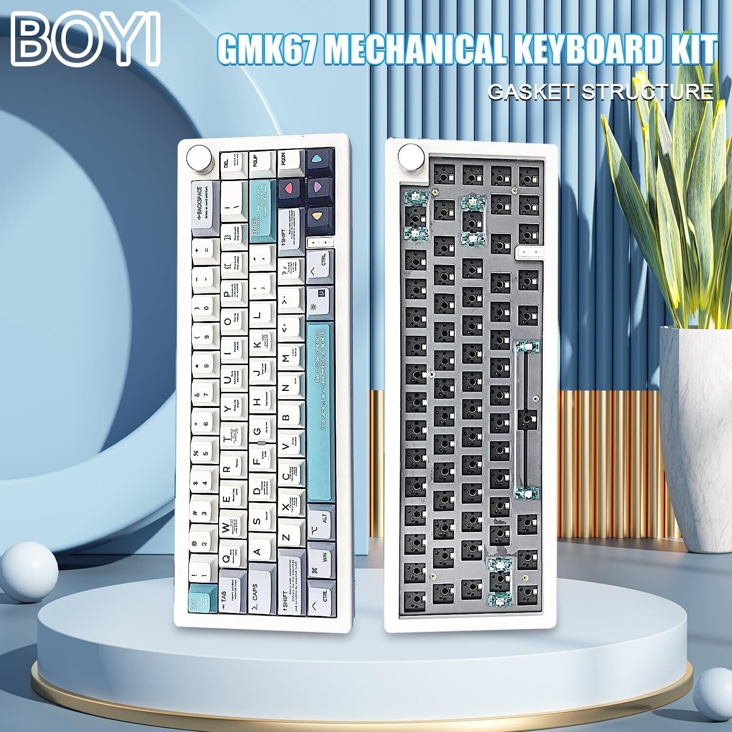 GMK67 65% Hot-Swappable Mechanical Keyboard Kit︱Bluetooth 5.0/2.4G Wireless/USB 