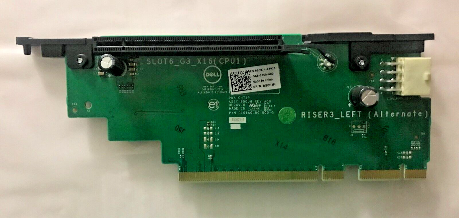 Dell PowerEdge R730 R730XD PCI-e x16 P/N: 0800JH Card