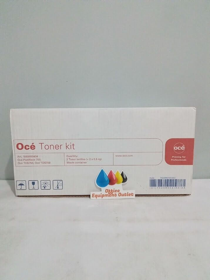 Genuine OCE 1060099404 Toner kit 2pk + Waste container - NEW SEALED