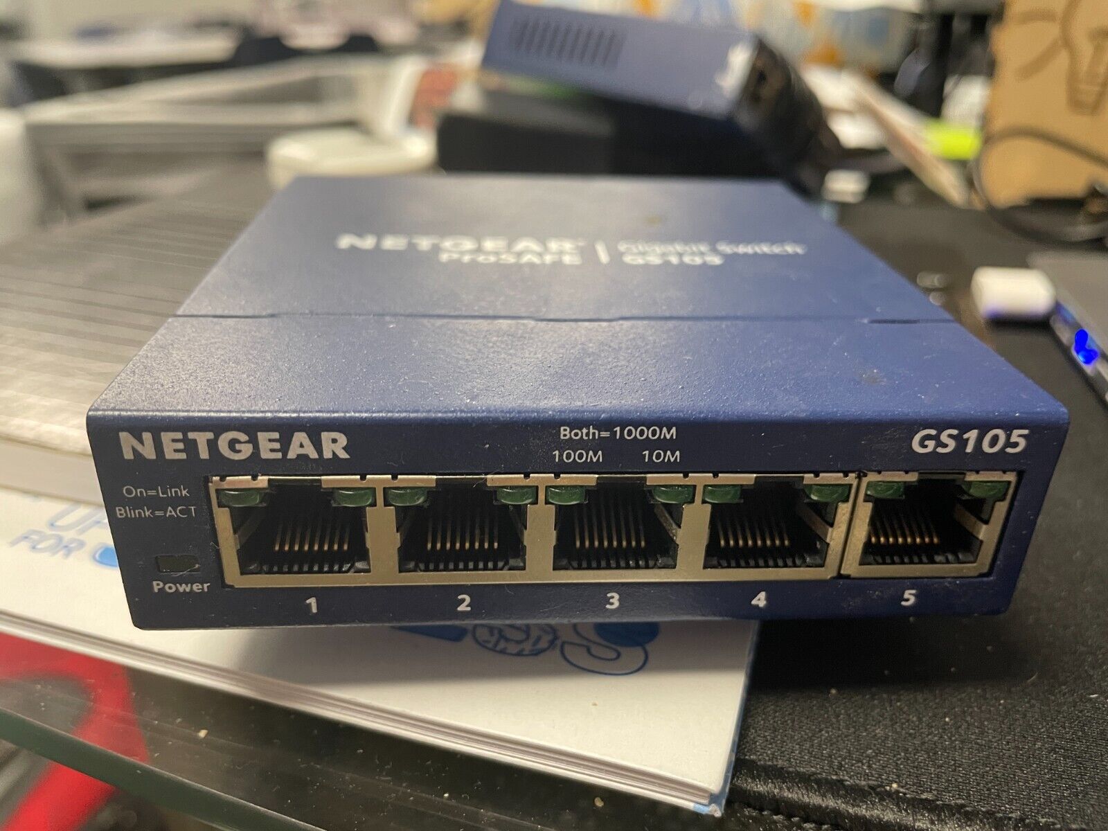 Netgear GS105 V5 Prosafe 5 Port Gigabit Switch [ NO POWER SUPPLY ] 