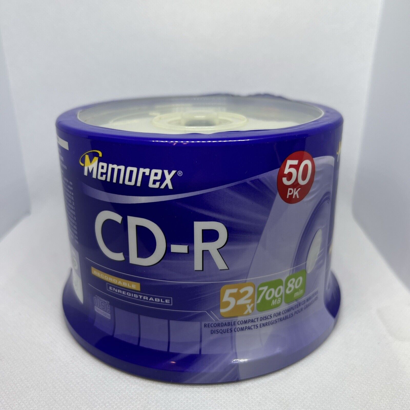 Blank CD Music CD-R 50 PK 52X 700MB 80min NEW Sealed By Memorex