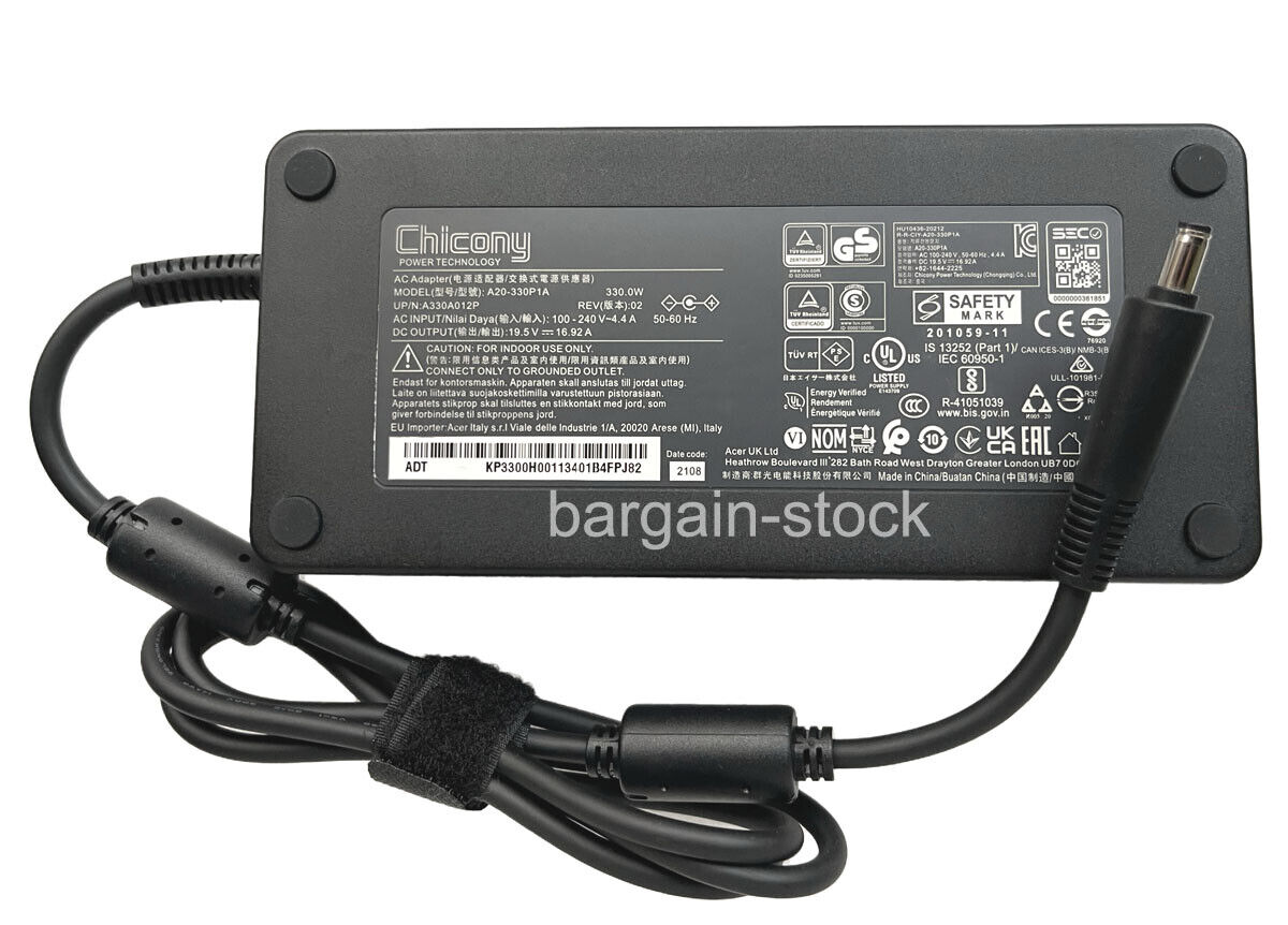 330W AC Charger Adapter For Acer Predator Triton X PTX17-71-99W5 Power Supply
