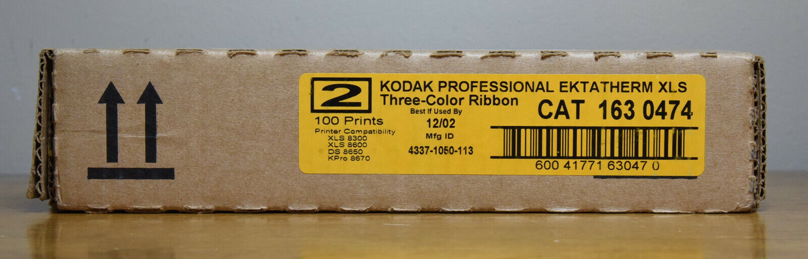 2x KODAK Ektatherm XLS Three-Color Ribbons 200 Prints Cat 163 0474 12/02 Sealed