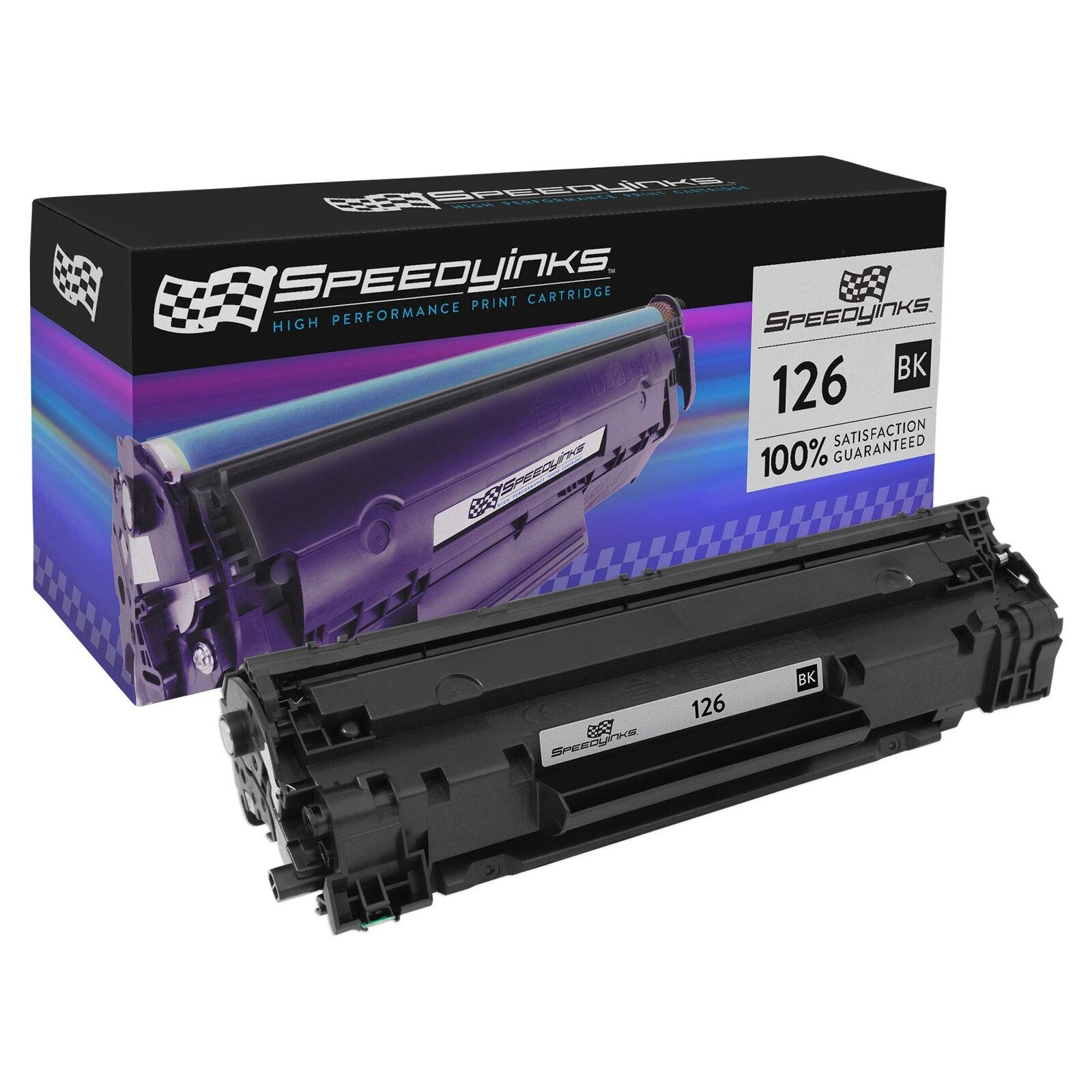 SPEEDYINKS Compatible Toner Cartridge Replacement for Canon 126 Single Black