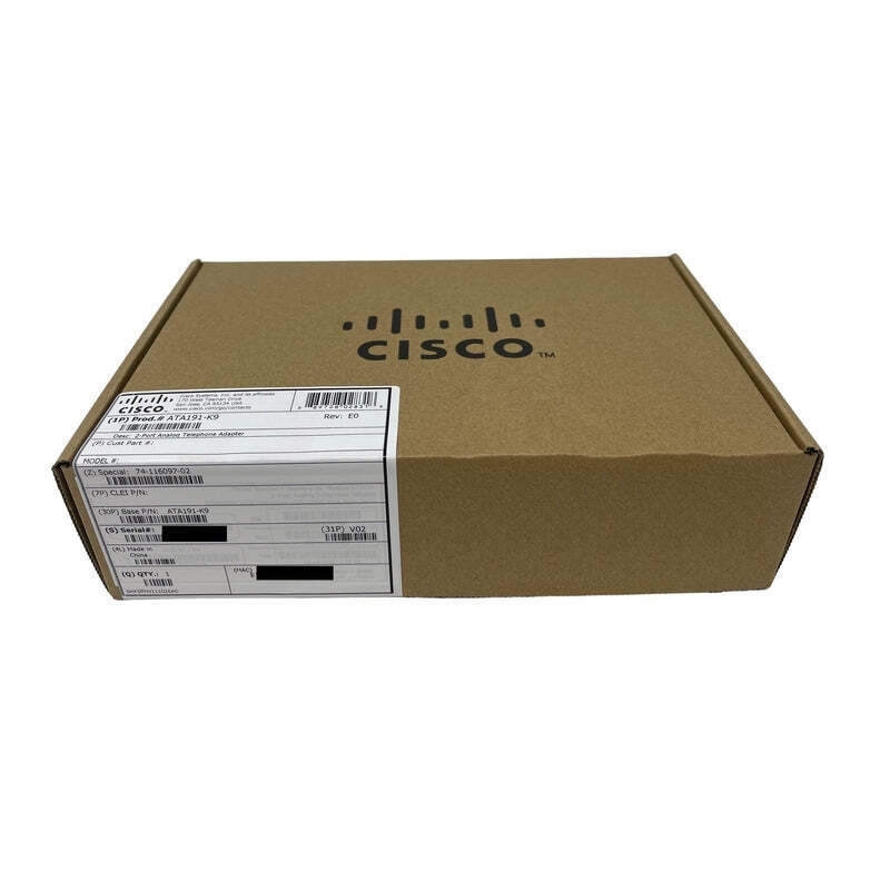 Cisco ATA 191 Analog Terminal Adapter (ATA191-K9) - Brand New w/1-Year Warranty