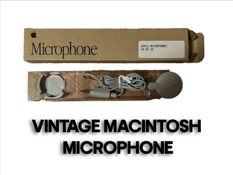 Vintage Apple Computer Microphone 1991 Model 590-0617-A Macintosh 90s Sealed