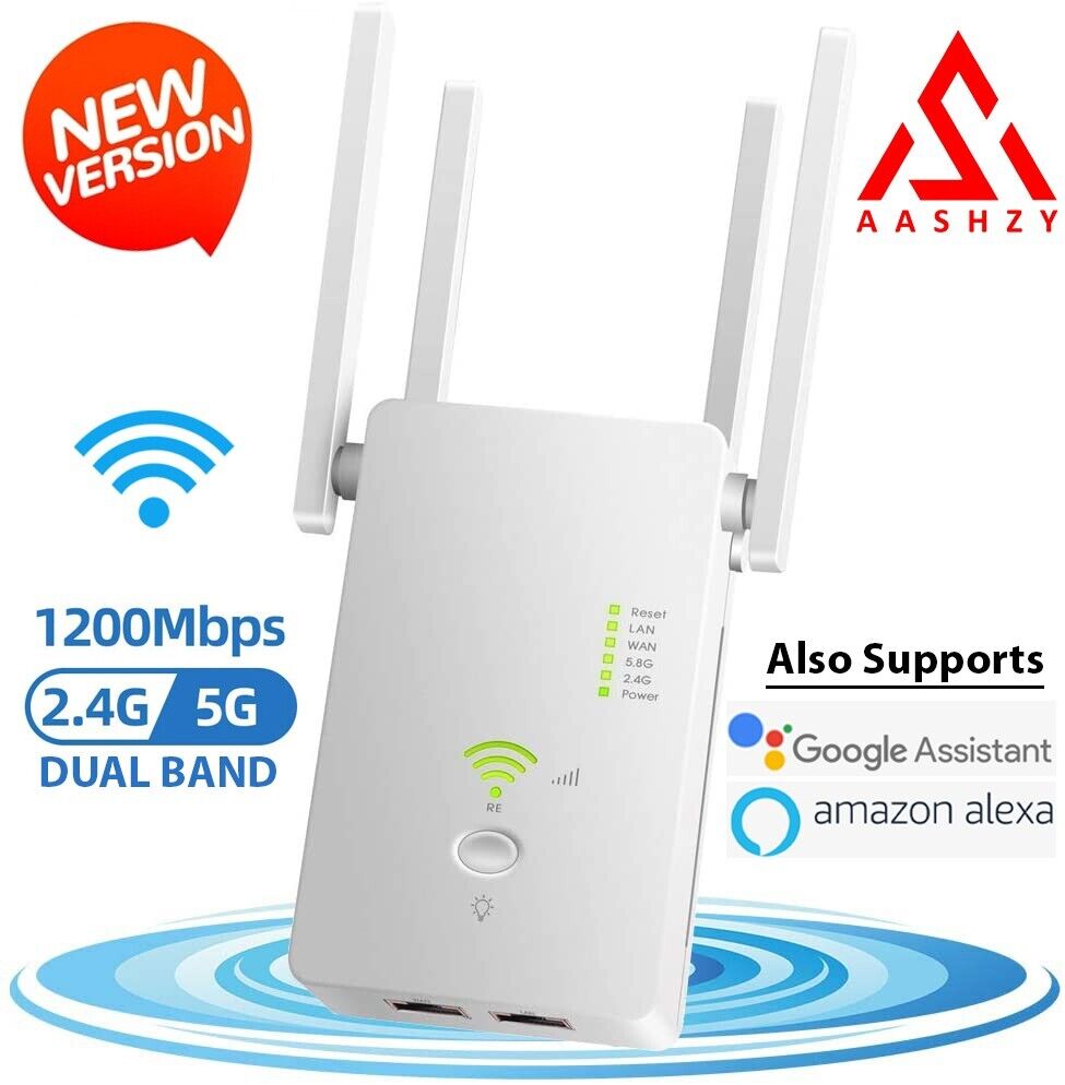 Wifi Range Internet Extender 1200Mbps 5G Wireless Repeater Signal Booster Router