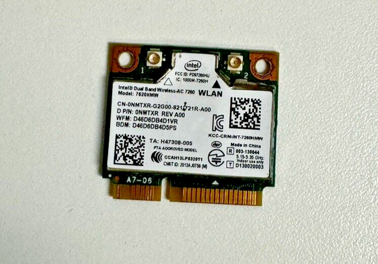 HP INTEL 7260 HMW WLAN WIRELESS-N CARD PCI ADAPTER DUAL BAND Bluetooth 4.0 300mb