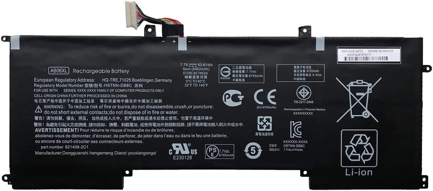 High quality  HP 921408-2C1   53.61Wh 7.7V 4Cells Laptop Battery for HP ENVY.