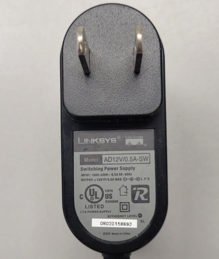 Genuine LINKSYS AD12V/0.5A-SW AC-DC Adapter 12V 0.5A 2102-40030641R