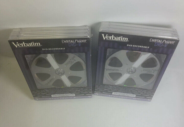 Lot of 2  3-Pack Verbatim DVD-R 4X 4.7GB 120 Minute DVDs -BRAND NEW- PLEASE READ