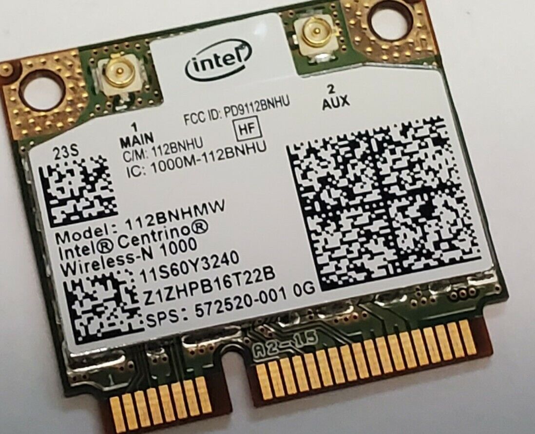 New HP 572520-001 Intel WiFi Link 1000 112BNHMW bgn PCIe Half 60Y3240 60Y3241