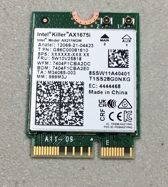 Intel Killer AX1675i Wi-Fi Card