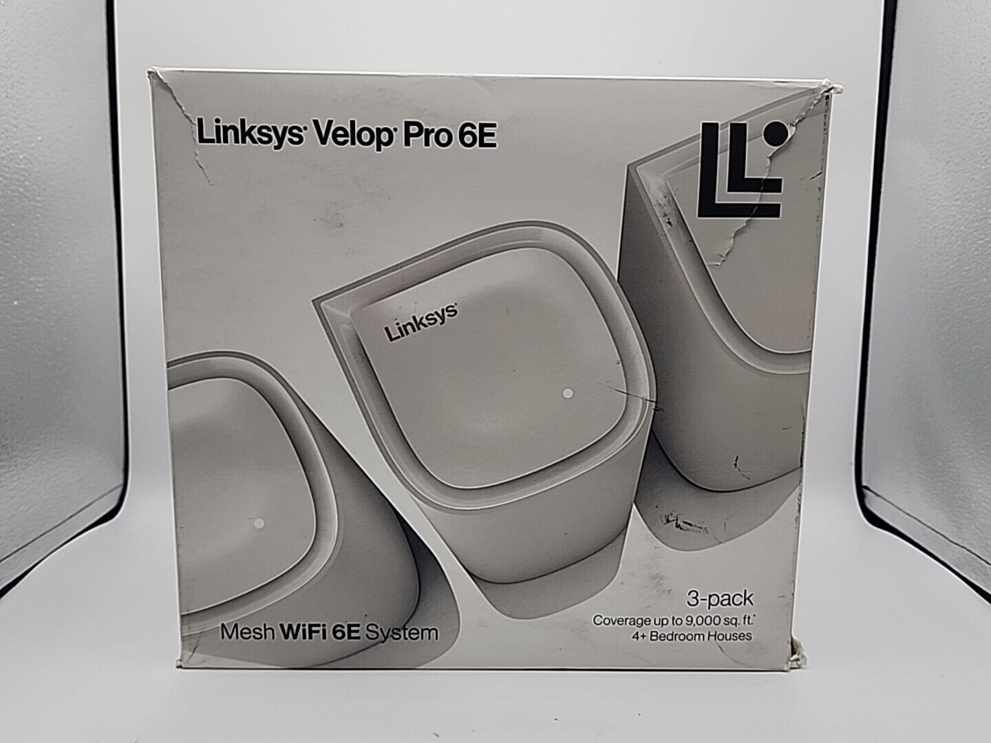 Linksys - Velop Pro 6E AXE5400 Tri-Band Mesh Wi-Fi 6E System - White OPEN BOX.