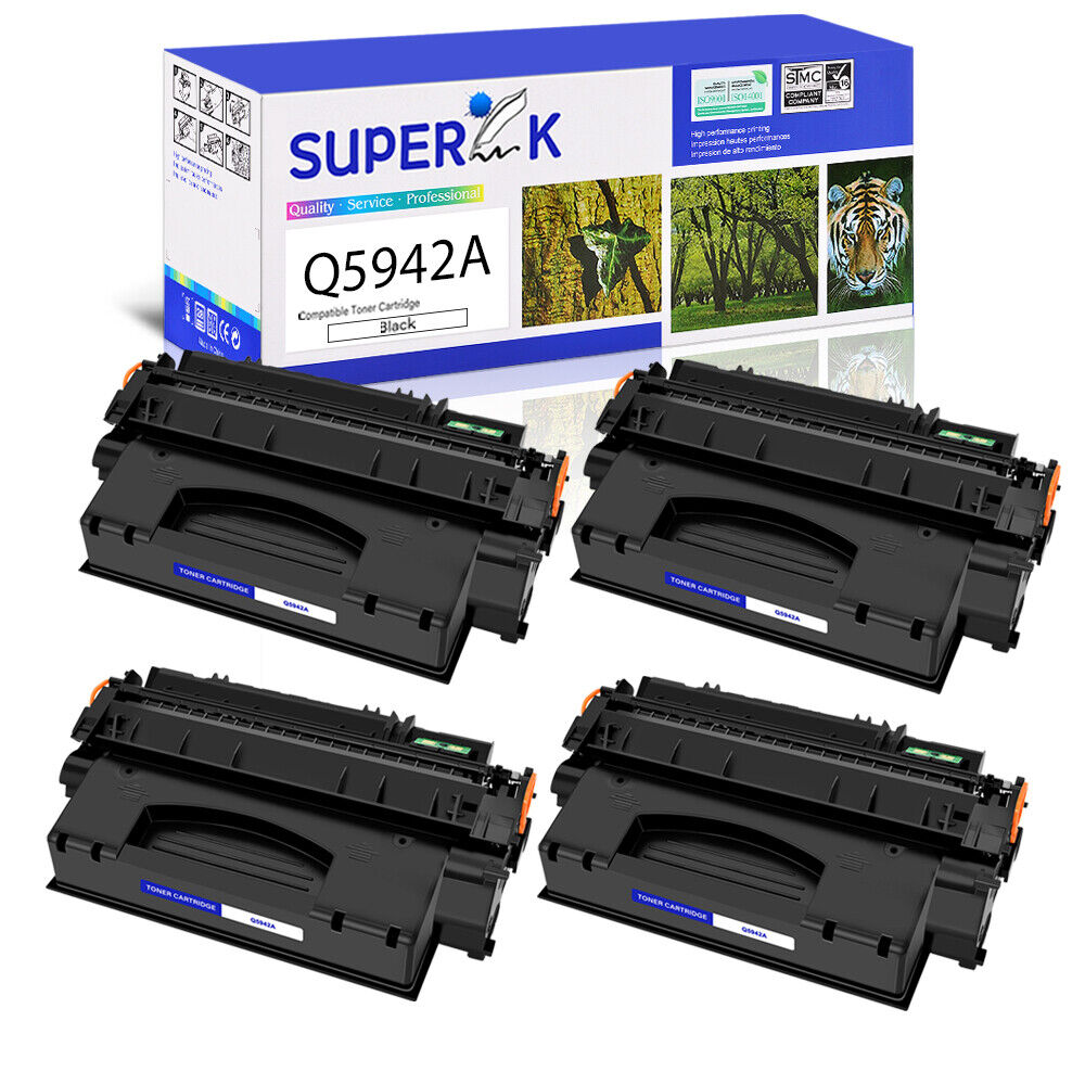 4PK Q5942A 42A High Yield Toner Cartridge Compatible for HP LaserJet 4240n 4250