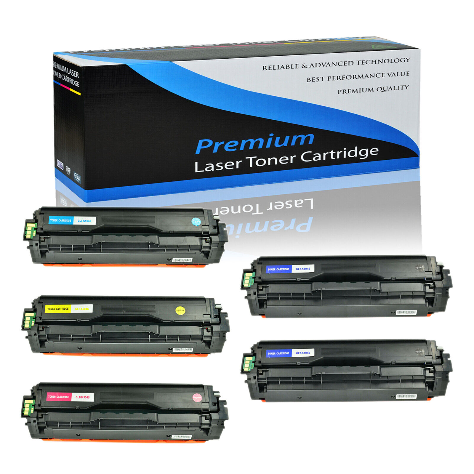 5PK CLT-K504S 504 Color Set Toner Cartridge Fit For Samsung SL-C1810W SL-C1860FW