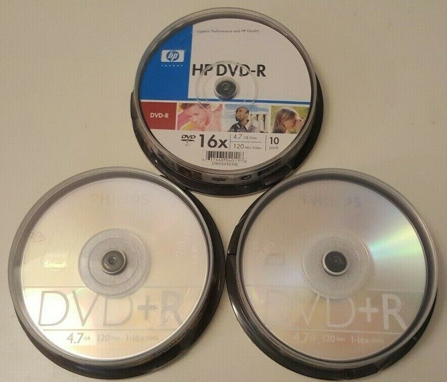 10X3 Philips/HP Blank DVD-R DVDR Logo Branded 16X 4.7GB Recordable Media Disc