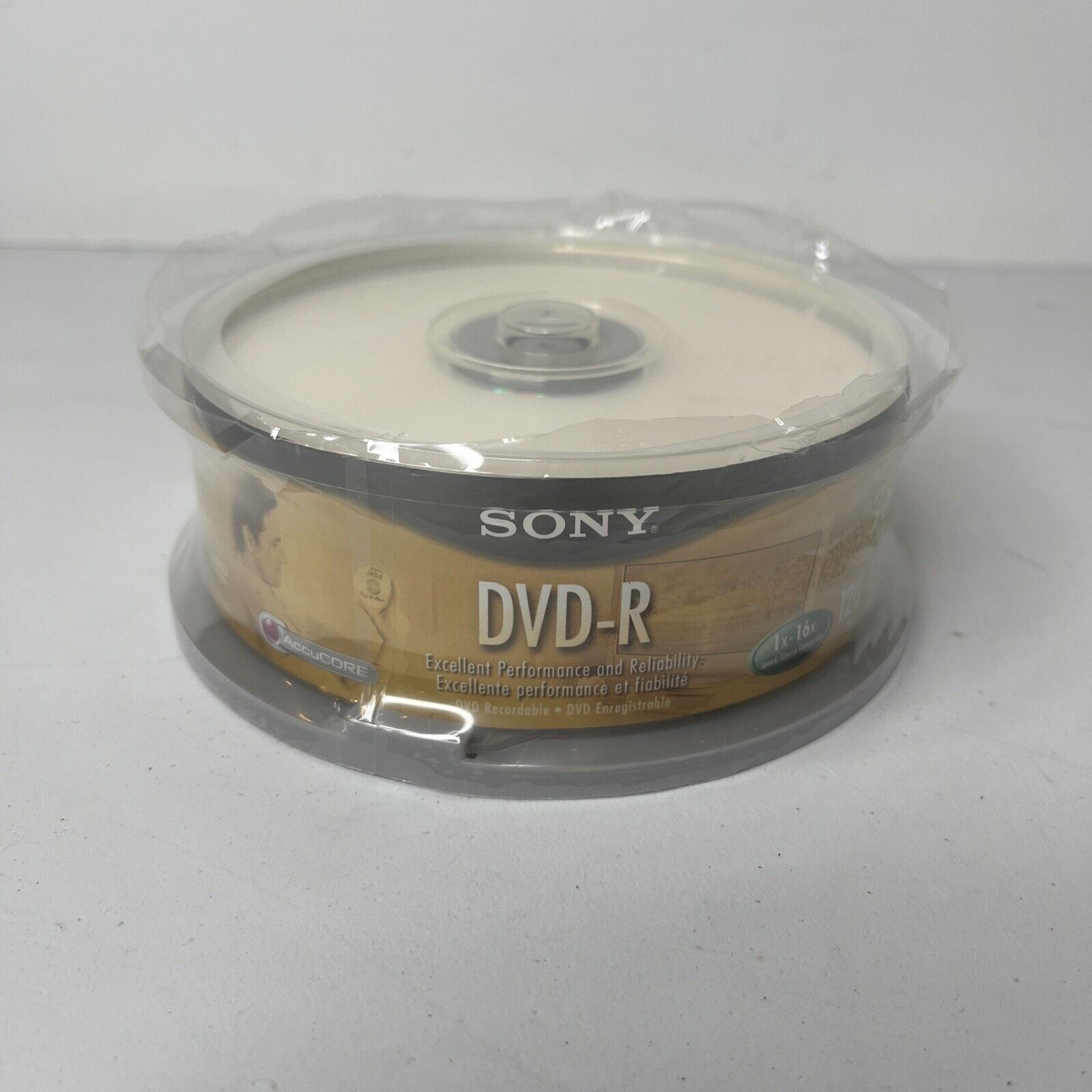 Sony DVD R 25 Pack Spindle 16x 4.7GB Disc New Sealed