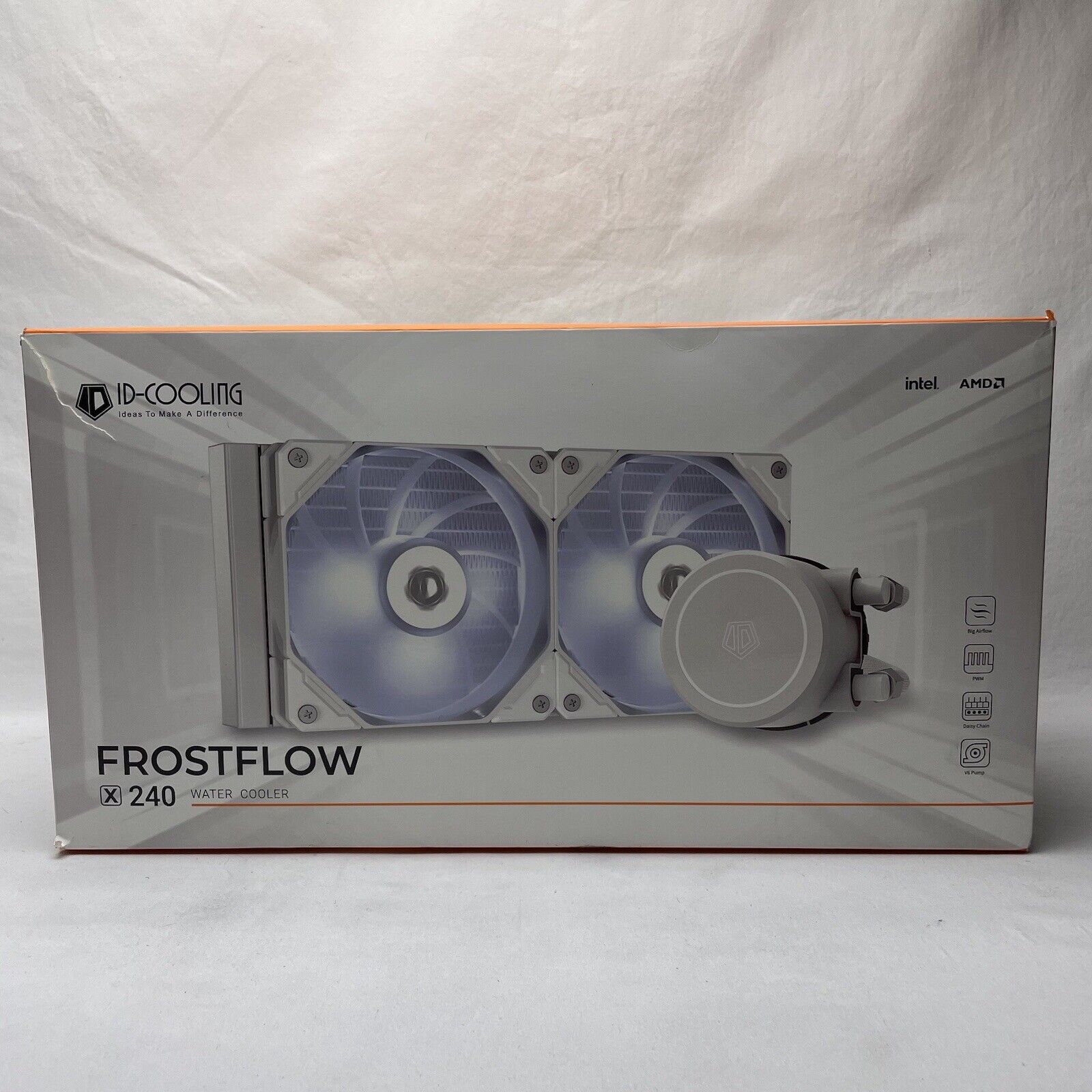 ID-COOLING FROSTFLOW X 240 Snow CPU Water Cooler LGA1700 Compatible AIO Cooler