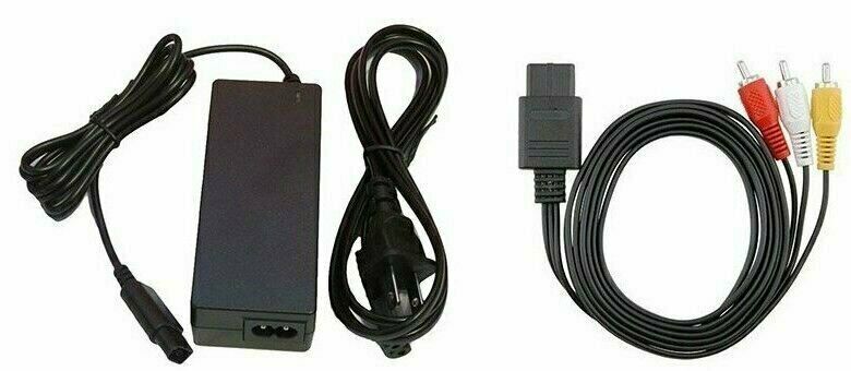 AC Adapter Power Supply & AV Cable Cord (Nintendo Gamecube) New GC Charger Lot