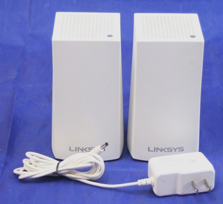 Linksys Velop WHW01 Mesh Wifi System Dual-Band AC1300 2x Nodes 1X Power Cord