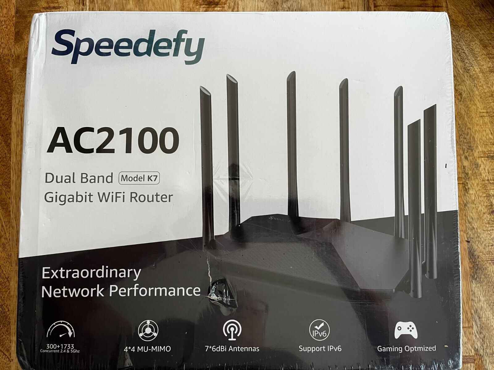 SEALED Speedefy K7 AC2100 Smart WiFi Wireless Router Dual Band Gigabit IPv6