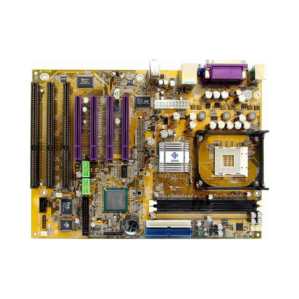 Soyo SY-P4I845GVISA PLUS Socket 478 Pentium 4 motherboard with 3 ISA slots. Two 