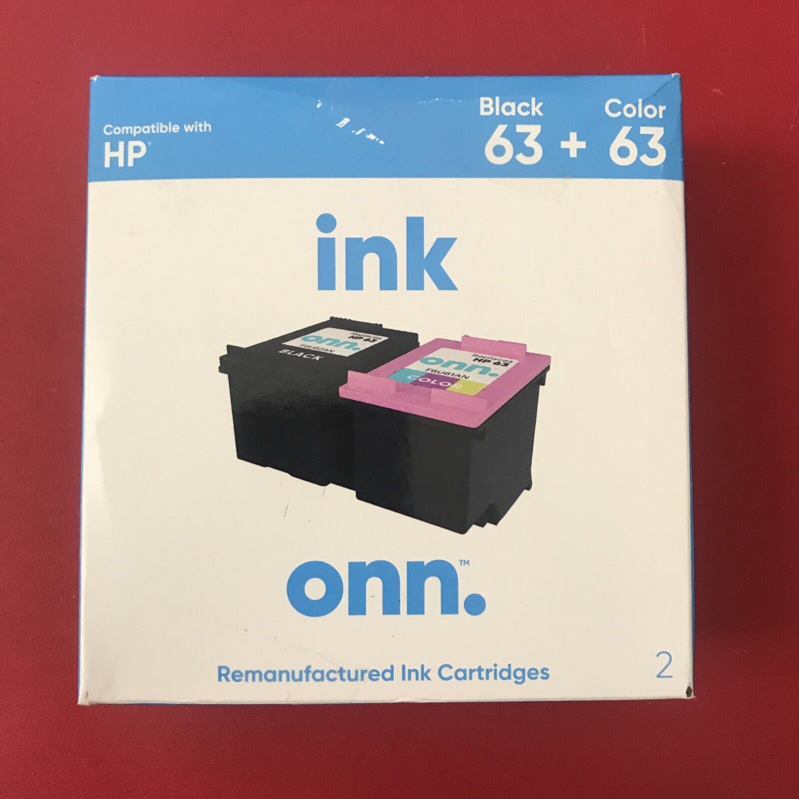 OB SEALED - ONN Black 63 + Color 63 Printer Ink Cartridge EXP: 09/2024