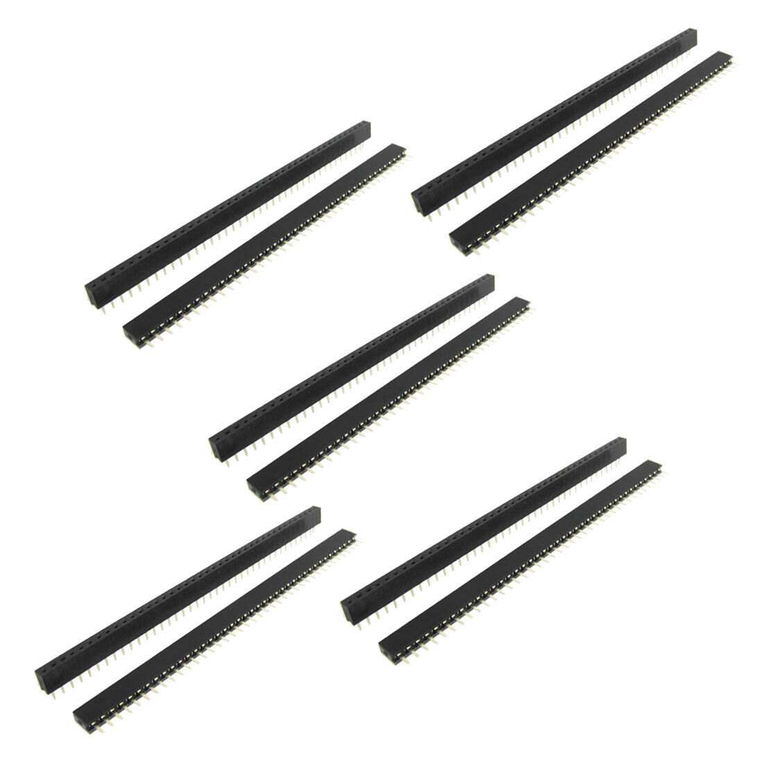 10 Pcs 1x40 Pin 2.54mm Pitch Single Row Straight Female Pin Headers Strip
