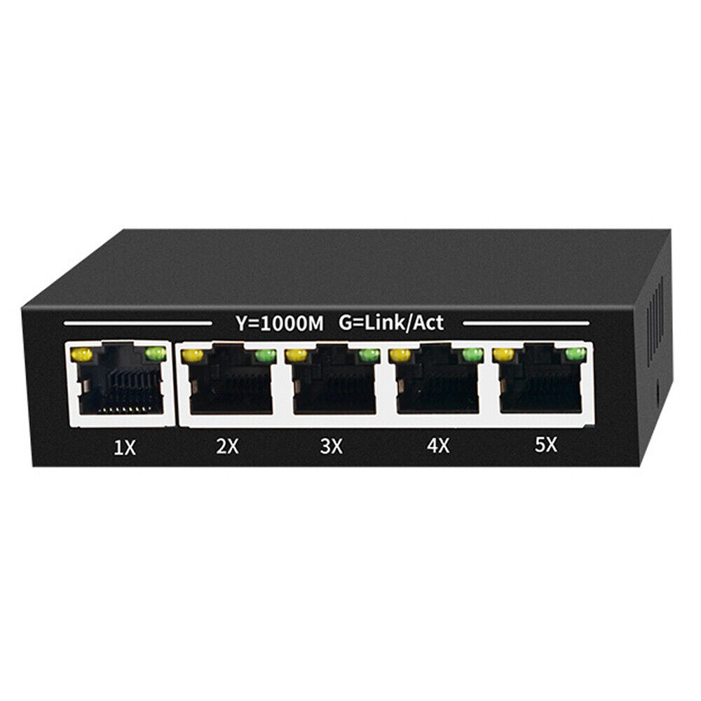 Dbit 5/8 Ports Metal 10/100/1000Mbps Gigabit Ethernet Splitter Network Switch