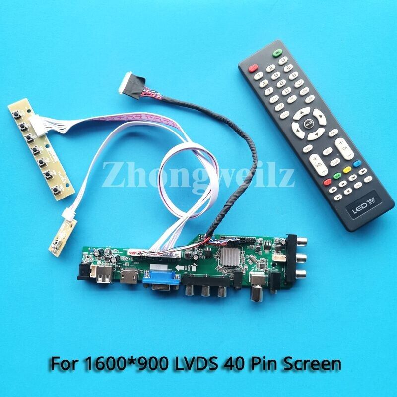 For LTN156KT02-101/301/301 1600x900 HDMI+AV+USB LVDS 40Pin DVB-T2/C Driver Board